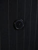 1986 Savile Row Bespoke Black Pinstripe D/B Suit 40R