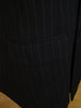 1986 Savile Row Bespoke Black Pinstripe D/B Suit 40R