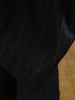 1986 Savile Row Bespoke Black Pinstripe D/B Suit 40R