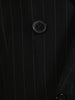 1986 Savile Row Bespoke Black Pinstripe D/B Suit 40R