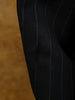 1986 Savile Row Bespoke Black Pinstripe D/B Suit 40R
