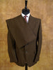 1960s 1970s Brown Glen Check Twist Wool Town & Country Suit 38R