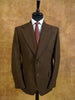 1960s 1970s Brown Glen Check Twist Wool Town & Country Suit 38R