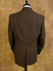 1960s 1970s Brown Glen Check Twist Wool Town & Country Suit 38R