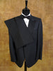 1970s 1980s Harrods London 100% Virgin Wool Black Dinner Suit 41S
