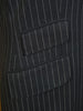 1976 Savile Row Bespoke Grey / White Stripe 3-Piece Suit w/ 2 pairs of trousers 39R