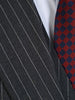 1976 Savile Row Bespoke Grey / White Stripe 3-Piece Suit w/ 2 pairs of trousers 39R