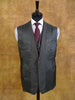 1976 Savile Row Bespoke Grey / White Stripe 3-Piece Suit w/ 2 pairs of trousers 39R