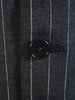 1976 Savile Row Bespoke Grey / White Stripe 3-Piece Suit w/ 2 pairs of trousers 39R
