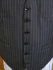 1976 Savile Row Bespoke Grey / White Stripe 3-Piece Suit w/ 2 pairs of trousers 39R