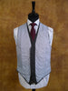 1976 Savile Row Bespoke Grey / White Stripe 3-Piece Suit w/ 2 pairs of trousers 39R